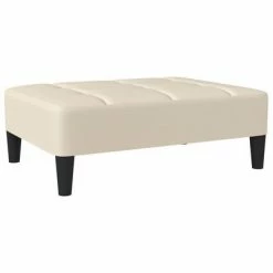 VidaXL Repose-pied Crème 78x56x32 cm Velours