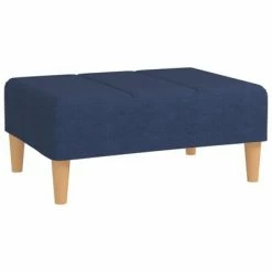 VidaXL Repose-pied Bleu 78x56x32 cm Tissu