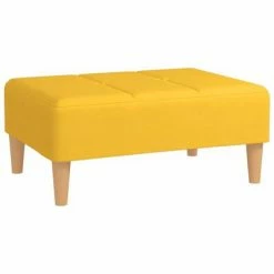 VidaXL Repose-pied Jaune 78x56x32 cm Tissu