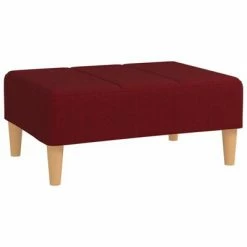 VidaXL Repose-pied Rouge bordeaux 78x56x32 cm Tissu