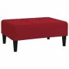 VidaXL Repose-pied Rouge bordeaux 78x56x32 cm Velours