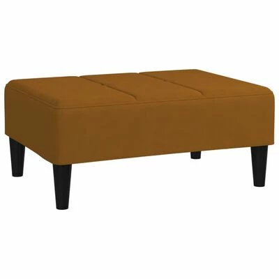 VidaXL Repose-pied Marron 78x56x32 cm Velours 1 VidaXL Repose-pied Marron 78x56x32 cm Velours