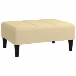 VidaXL Repose-pied Crème 78x56x32 cm Velours