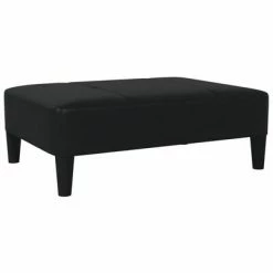 VidaXL Repose-pied Noir 78x56x32 cm Similicuir