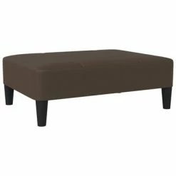 VidaXL Repose-pied Marron 78x56x32 cm Similicuir
