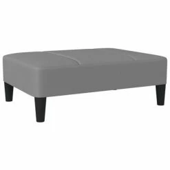 VidaXL Repose-pied Gris 78x56x32 cm Similicuir