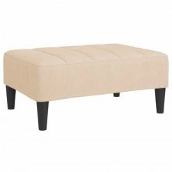 VidaXL Repose-pied Crème 78x56x32 cm Tissu
