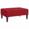 VidaXL Repose-pied Rouge bordeaux 78x56x32 cm Velours