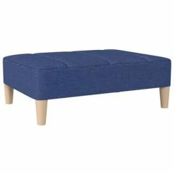 VidaXL Repose-pied Bleu 78x56x32 cm Tissu