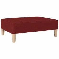 VidaXL Repose-pied Rouge bordeaux 78x56x32 cm Tissu