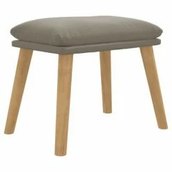 VidaXL Repose-pied Gris clair 45x29,5x39 cm Velours