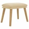 VidaXL Repose-pied Blanc crème 45x29,5x39 cm Velours