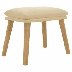 VidaXL Repose-pied Blanc crème 45x29,5x39 cm Velours