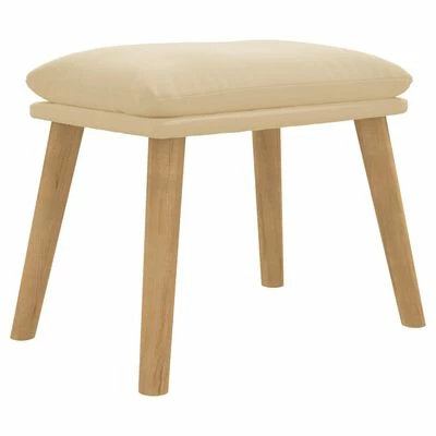 VidaXL Repose-pied Blanc crème 45x29,5x39 cm Velours 1 VidaXL Repose-pied Blanc crème 45x29,5x39 cm Velours