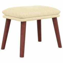 VidaXL Repose-pied Crème 45x29,5x39 cm Tissu