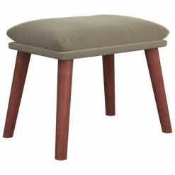 VidaXL Repose-pied Gris clair 45x29,5x39 cm Velours
