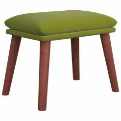 VidaXL Repose-pied Vert clair 45x29,5x39 cm Velours
