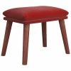 VidaXL Repose-pied Rouge bordeaux 45x29,5x39 cm Velours