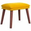 VidaXL Repose-pied Jaune moutarde 45x29,5x39 cm Velours