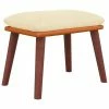 VidaXL Repose-pied Crème 45x29,5x39 cm Tissu et similicuir