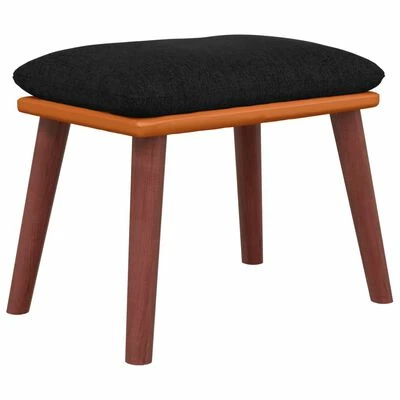 VidaXL Repose-pied Noir 45x29,5x39 cm Tissu et similicuir 1 VidaXL Repose-pied Noir 45x29,5x39 cm Tissu et similicuir