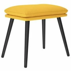 VidaXL Repose-pied Jaune moutarde 45x29,5x39 cm Tissu