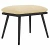 VidaXL Repose-pied Crème 45x29,5x39 cm Tissu et similicuir