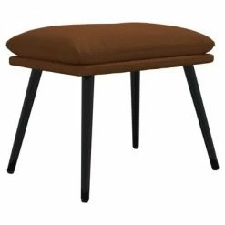 VidaXL Repose-pied Marron 45x30x39 cm Tissu microfibre