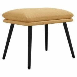 VidaXL Repose-pied Crème 45x30x39 cm Tissu microfibre