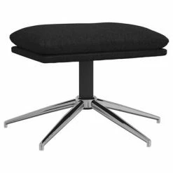 VidaXL Repose-pied Noir 60x60x39 cm Tissu