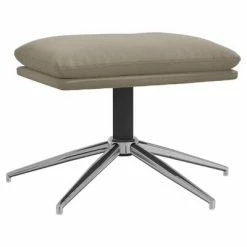 VidaXL Repose-pied Gris clair 60x60x39 cm Tissu microfibre