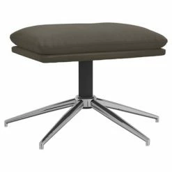 VidaXL Repose-pied Gris foncé 60x60x39 cm Tissu microfibre