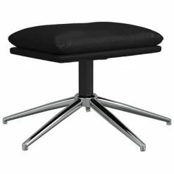 VidaXL Repose-pied Noir 45x29,5x39 cm Similicuir