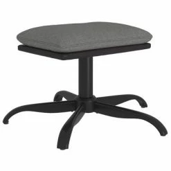 VidaXL Repose-pied Gris clair 60x60x39 cm Tissu et similicuir