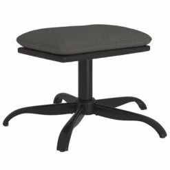 VidaXL Repose-pied Gris foncé 60x60x39 cm Tissu et similicuir