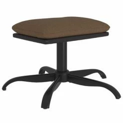 VidaXL Repose-pied Marron 60x60x39 cm Tissu et similicuir