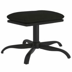 VidaXL Repose-pied Noir 60x60x39 cm Tissu et similicuir