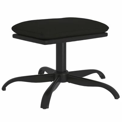 VidaXL Repose-pied Noir 60x60x39 cm Tissu et similicuir 1 VidaXL Repose-pied Noir 60x60x39 cm Tissu et similicuir