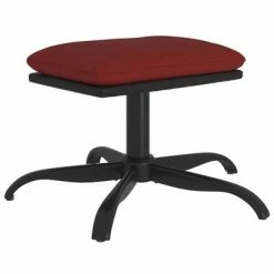 VidaXL Repose-pied Bordeaux 60x60x39 cm Tissu et similicuir