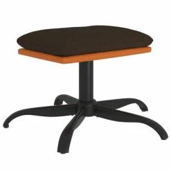 VidaXL Repose-pied Marron 60x60x39 cm Tissu et similicuir