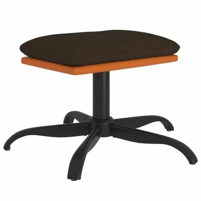 VidaXL Repose-pied Marron 60x60x39 cm Tissu et similicuir 1 VidaXL Repose-pied Marron 60x60x39 cm Tissu et similicuir