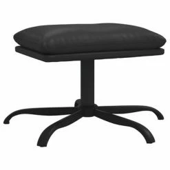 VidaXL Repose-pied Noir 45x29,5x39 cm Similicuir brillant