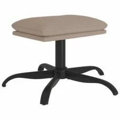 VidaXL Repose-pied Gris clair 60x60x39 cm Tissu microfibre