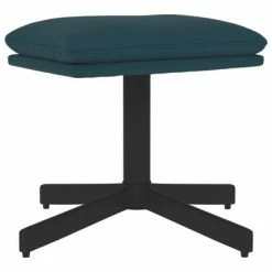VidaXL Repose-pied Bleu 60x60x39 cm Velours
