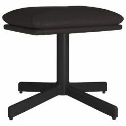 VidaXL Repose-pied Noir 60x60x39 cm Similicuir