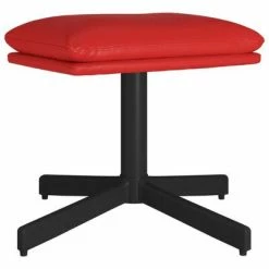 VidaXL Repose-pied Rouge bordeaux 60x60x39 cm Similicuir