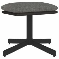 VidaXL Repose-pied Gris clair 60x60x39 cm Tissu et similicuir