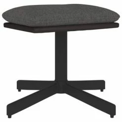 VidaXL Repose-pied Gris foncé 60x60x39 cm Tissu et similicuir