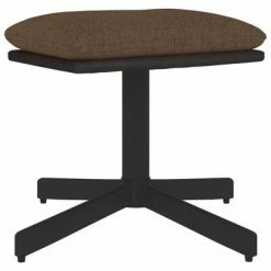 VidaXL Repose-pied Marron 60x60x39 cm Tissu et similicuir