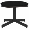 VidaXL Repose-pied Noir 60x60x39 cm Tissu et similicuir